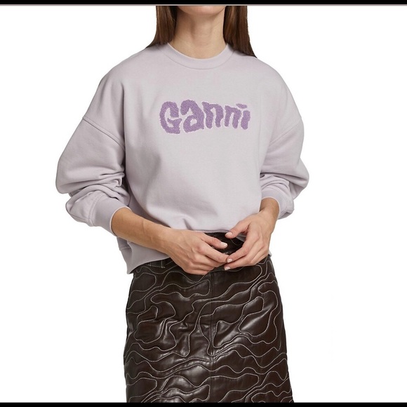 Ganni textured logo sweatshirt - Picture 3 of 8